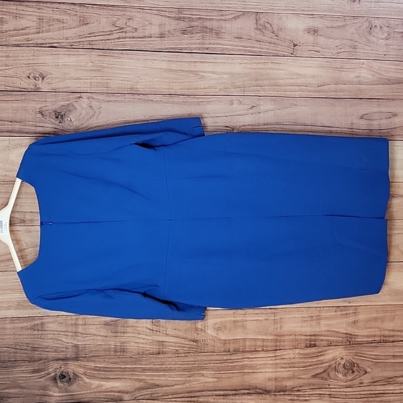 ✅️ L.K. Bennett Blue Ivor Sheath, Sz 14 - Picture 5 of 10